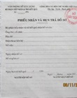 Giấy biên nhận & hẹn trả kết quả thẩm định thiết kế bản vẽ thi công